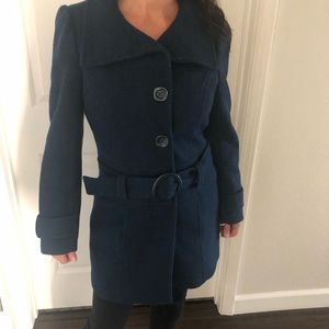 Drop Waist Wool Pea Coat